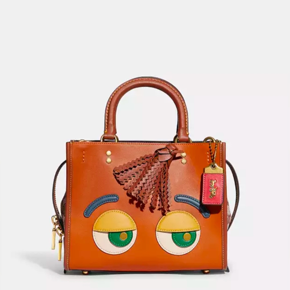 Coachies Rogue Bag 25 In Signature Textile Jacquard With Dreamie NWT